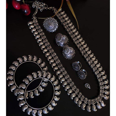 Haram Full combo set-Necklace-Oxidised Jewellery-Fashtreet India