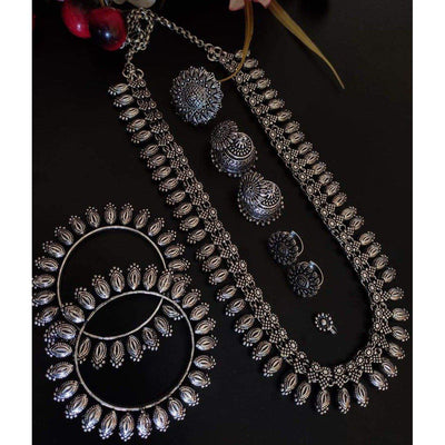 Haram Full combo set-Necklace-Oxidised Jewellery-Fashtreet India