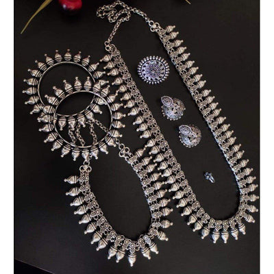 Haram Full combo set-Necklace-Oxidised Jewellery-Fashtreet India